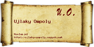 Ujlaky Ompoly névjegykártya